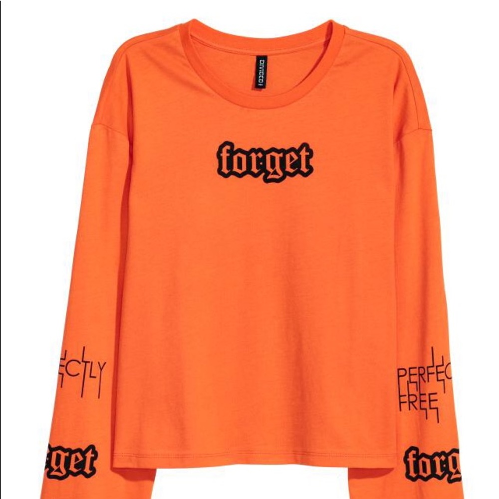 Orange FORGET Crop Top